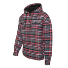 Men's Flannel Sherpa Lined Jacket with Hood - VacationGrabs