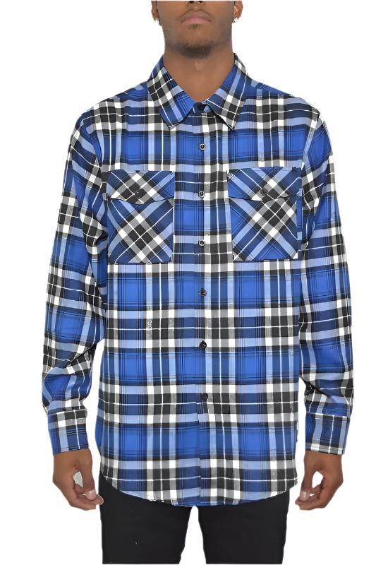 Plaid Flannel Long Sleeve Shirts S - 3XL - VacationGrabs