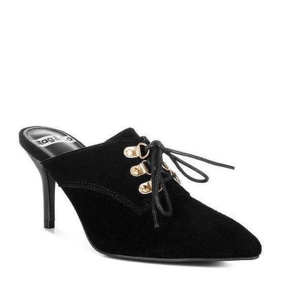 Miladi Suede Stiletto Mules - VacationGrabs