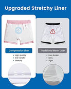 Mens Swim Trunks Compression Liner Quick Dry Zipper Pockets - VacationGrabs