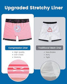 Mens Swim Trunks Compression Liner Quick Dry Zipper Pockets - VacationGrabs