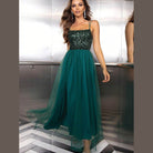 Lace-Up Backless Mesh Dress - VacationGrabs