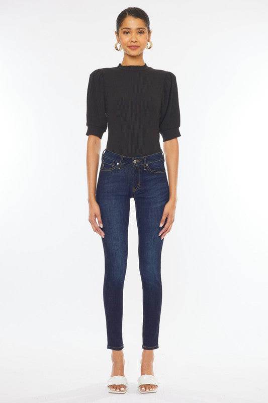 Mid Rise Basic Super Skinny Jeans - VacationGrabs