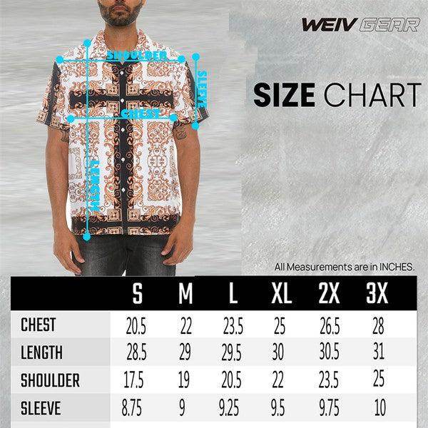 Mens Collared Print Button Down - VacationGrabs