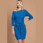 Culture Code Full Size Off Shoulder Dolman Sleeve Dress - VacationGrabs
