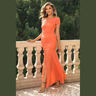 Women's Dresses One-Shoulder Ruched Maxi Dresses