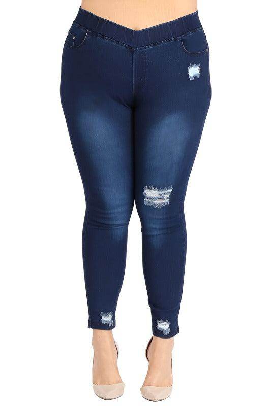 4X5X-5X6X Plus Jeggings Denim Pants - VacationGrabs