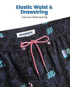 Mens Swim Trunks Compression Liner Quick Dry Zipper Pockets - VacationGrabs