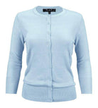 Crewneck Button Down Knit Cardigan Sweater - VacationGrabs