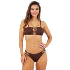 Two Piece Bikini With Lace Cut Out - VacationGrabs