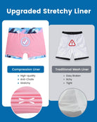 Mens Swim Trunks Compression Liner Quick Dry Zipper Pockets - VacationGrabs