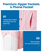 Mens Swim Trunks Compression Liner Quick Dry Zipper Pockets - VacationGrabs