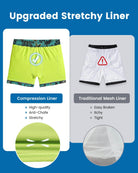 Mens Swim Trunks Compression Liner Quick Dry Zipper Pockets - VacationGrabs