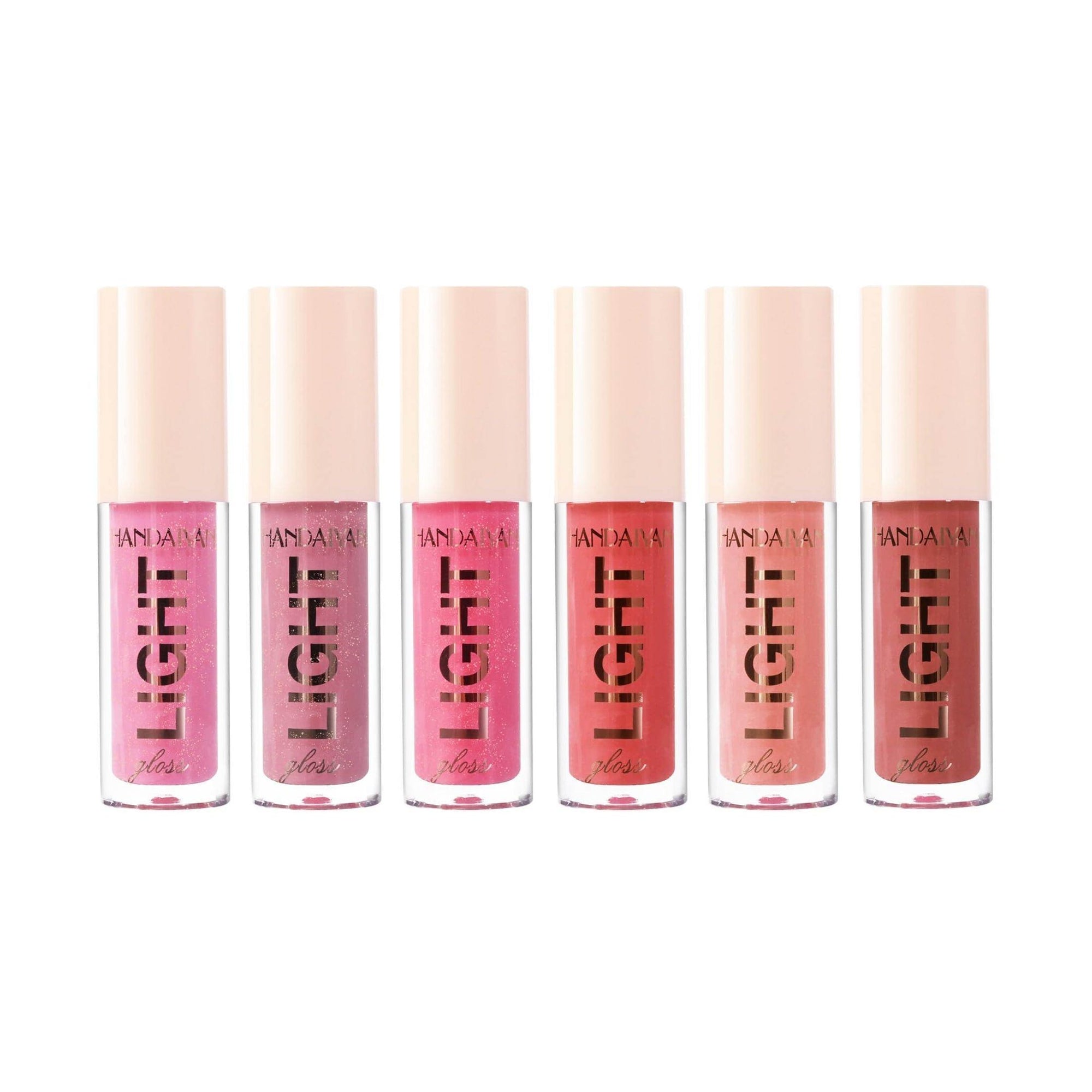 6PCS Hydrating Lip Gloss Neutral Nude Nourishing Glossy - VacationGrabs