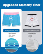 Mens Swim Trunks Compression Liner Quick Dry Zipper Pockets - VacationGrabs
