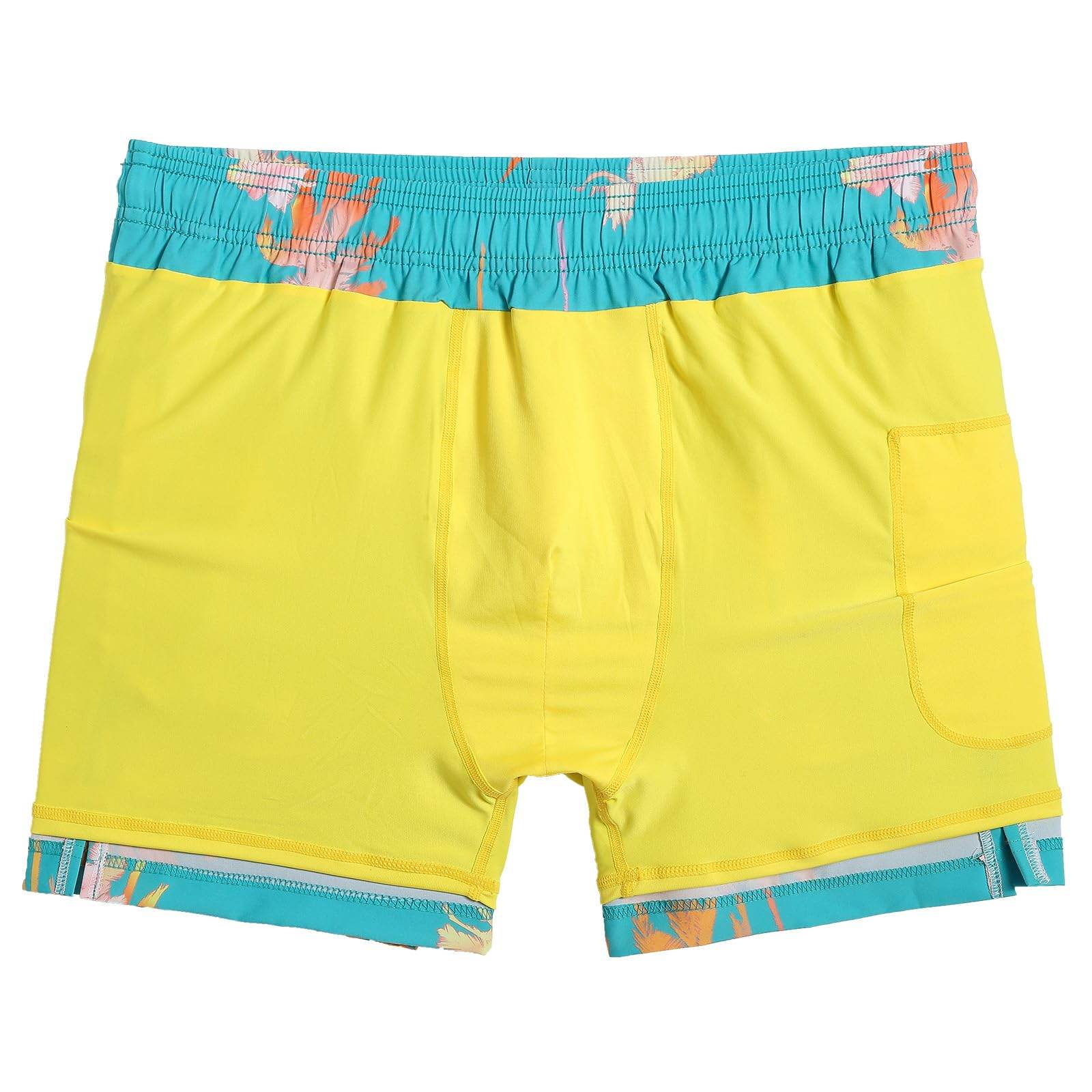 Mens Swim Trunks Compression Liner Quick Dry Zipper Pockets - VacationGrabs