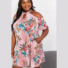 Sew In Love Full Size Fresh-Cut Flowers Cold-Shoulder Dress - VacationGrabs
