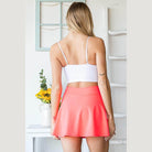 Pink Full Size High Waist Skort - VacationGrabs