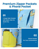 Mens Swim Trunks Compression Liner Quick Dry Zipper Pockets - VacationGrabs