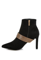 Asagao Diamante & Rhinestones Strap Boots - VacationGrabs