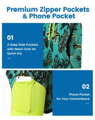 Mens Swim Trunks Compression Liner Quick Dry Zipper Pockets - VacationGrabs