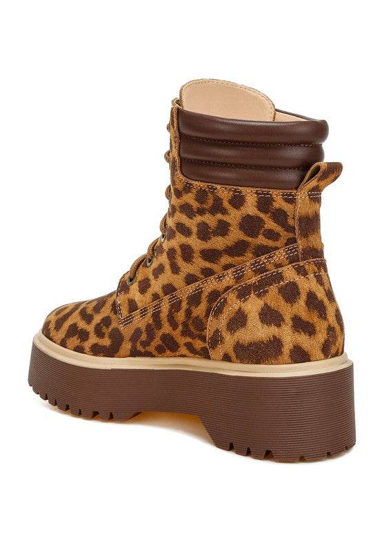 Ujola High Ankle Leopard Print Suede Boots - VacationGrabs