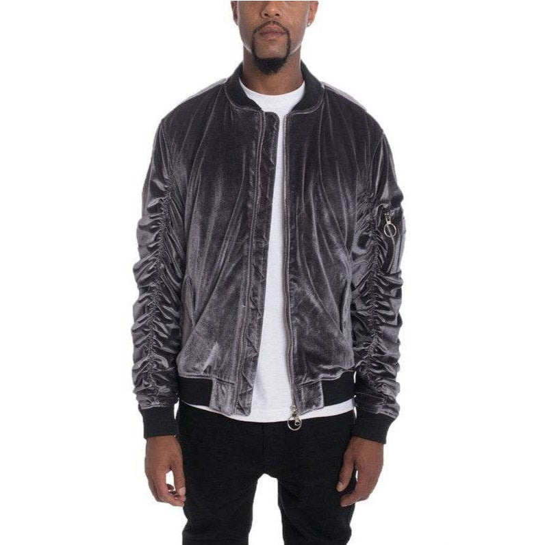 Men's Velour Bomber Jackets - VacationGrabs