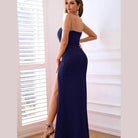 Women's Dresses Strapless Split Seam Detail Dress