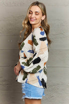 Hailey & Co Wishful Thinking Multi Colored Printed Blouse - VacationGrabs
