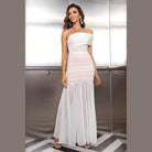 One-Shoulder Ruched Maxi Dresses - VacationGrabs