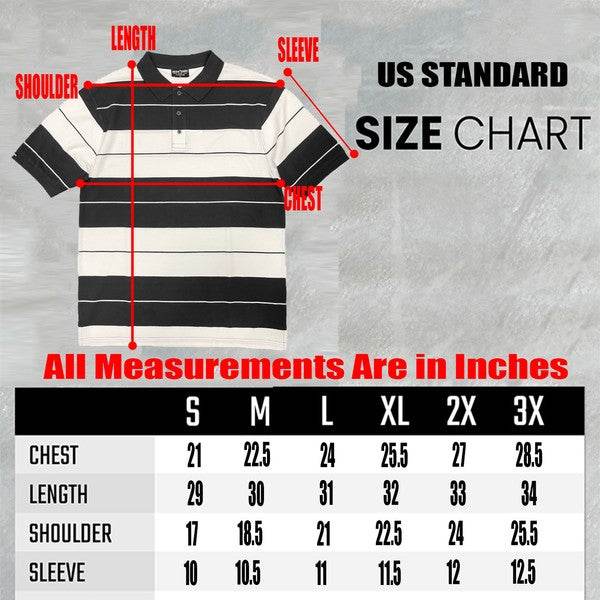 Mens Old School Striped Polo Shirts 7 Colors - VacationGrabs