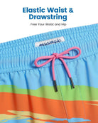 Mens Swim Trunks Compression Liner Quick Dry Zipper Pockets - VacationGrabs