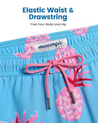 Mens Swim Trunks Compression Liner Quick Dry Zipper Pockets - VacationGrabs