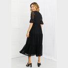 Lovely Lace Black Tiered Dress - VacationGrabs