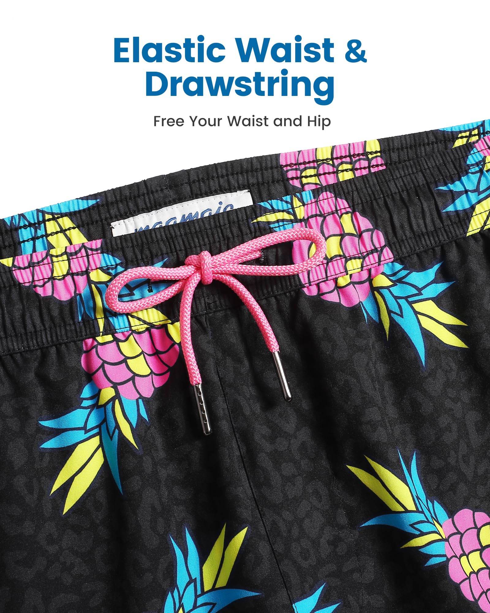 Mens Swim Trunks Compression Liner Quick Dry Zipper Pockets - VacationGrabs