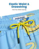 Mens Swim Trunks Compression Liner Quick Dry Zipper Pockets - VacationGrabs