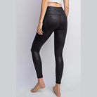 PU Chintz Full-Length Leggings - VacationGrabs