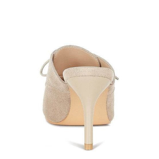 Miladi Suede Stiletto Mules - VacationGrabs