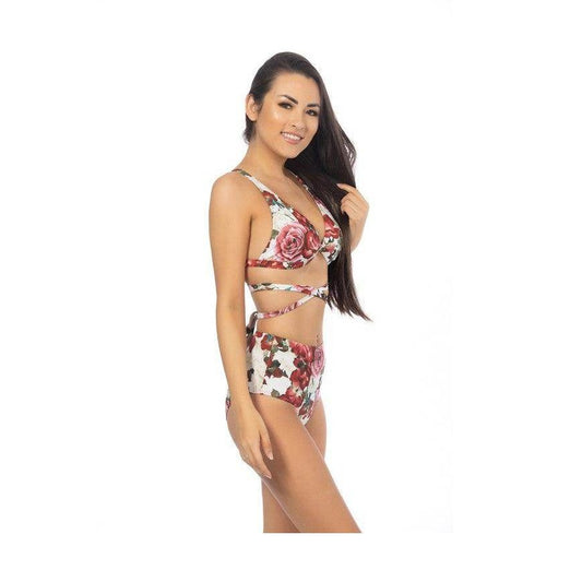 Bralette Bikini Set Floral - VacationGrabs