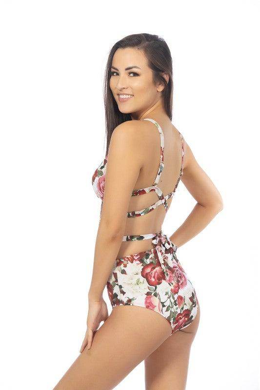 Bralette Bikini Set Floral - VacationGrabs