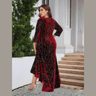 Plus Size Ruffle Hem High-Low Dress - VacationGrabs