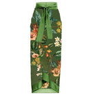 Green Floral Swimwear Womens One Piece + Cover Up - VacationGrabs