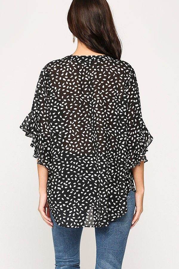 Leopard Printed Crepe Top - VacationGrabs