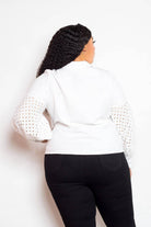Blouse with Punched Sleeves - VacationGrabs