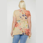 Multi-colored Watercolor Flower Print Tunic - VacationGrabs
