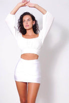 Womens Basic Tennis Skort in White - VacationGrabs