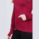 Womens Fitted Workout Track Jacket - VacationGrabs