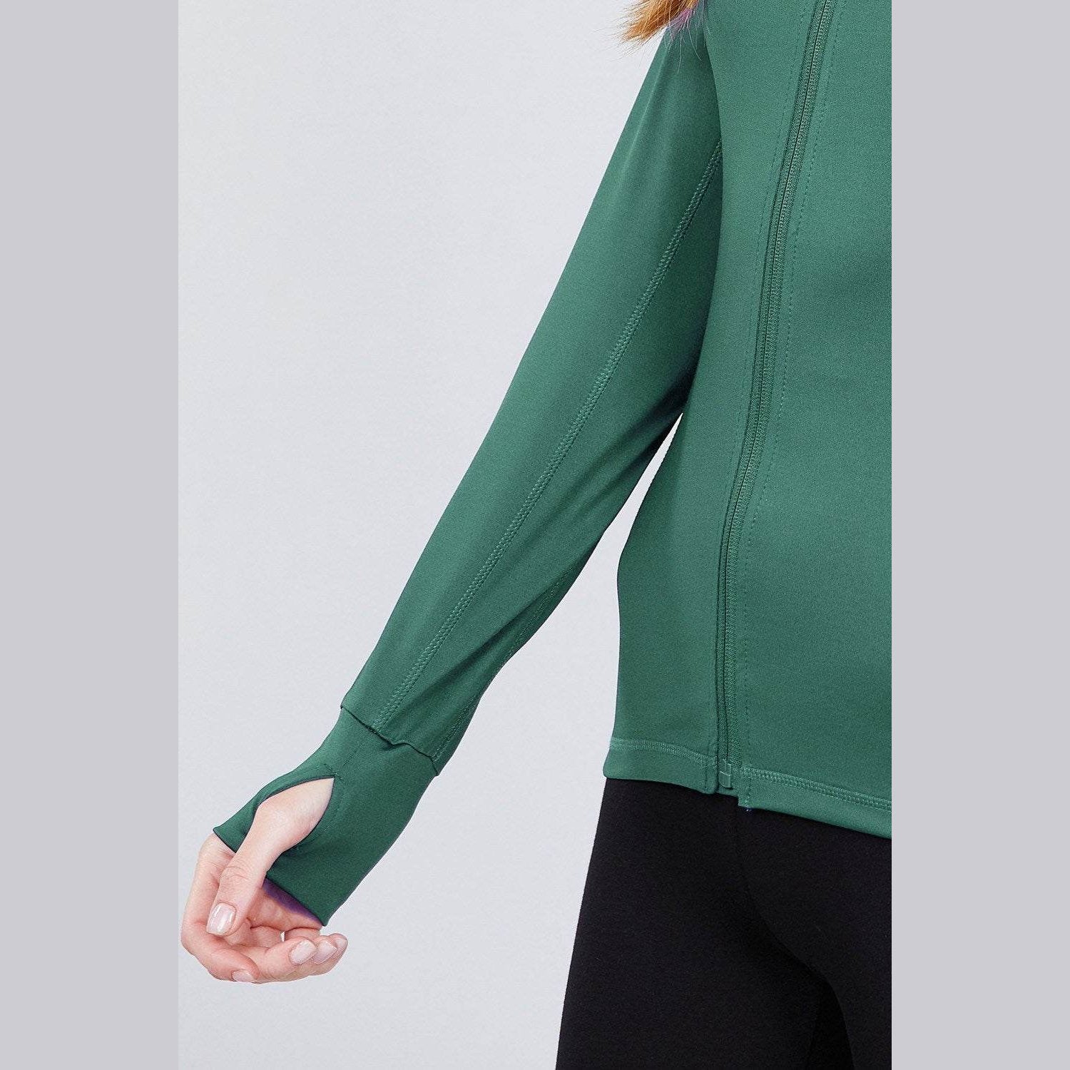 Womens Fitted Workout Track Jacket - VacationGrabs