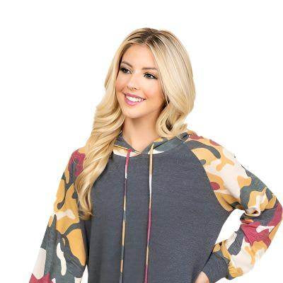 Solid French Terry Casual Hoodie - VacationGrabs