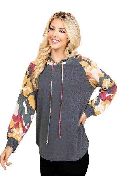 Solid French Terry Casual Hoodie - VacationGrabs